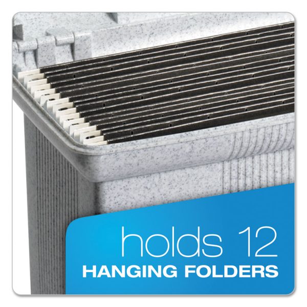 Portable File Boxes, Letter Files, 14.88" X 6.5" X 11.88", Granite - Image 4