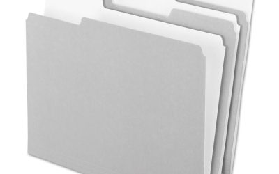 Interior File Folders, 1/3-Cut Tabs: Assorted, Letter Size, Gray, 100/Box