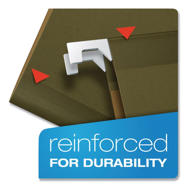 Ready-Tab Reinforced Hanging File Folders, Letter Size, 1/5-Cut Tabs, Standard Green, 25/Box - Image 6