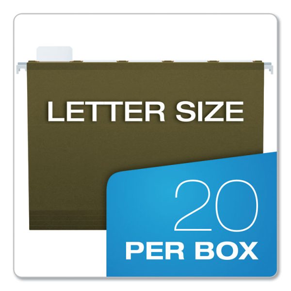 Ready-Tab Reinforced Hanging File Folders, Letter Size, 1/5-Cut Tabs, Standard Green, 25/Box - Image 5
