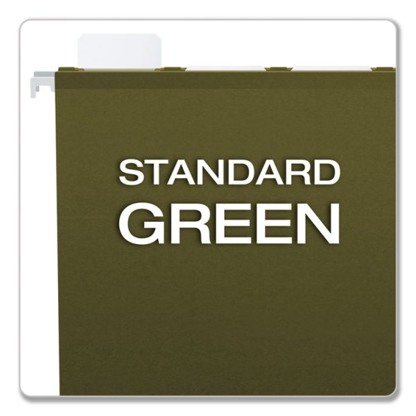 Ready-Tab Reinforced Hanging File Folders, Letter Size, 1/5-Cut Tabs, Standard Green, 25/Box - Image 4