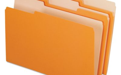 Interior File Folders, 1/3-Cut Tabs: Assorted, Legal Size, Orange, 100/Box