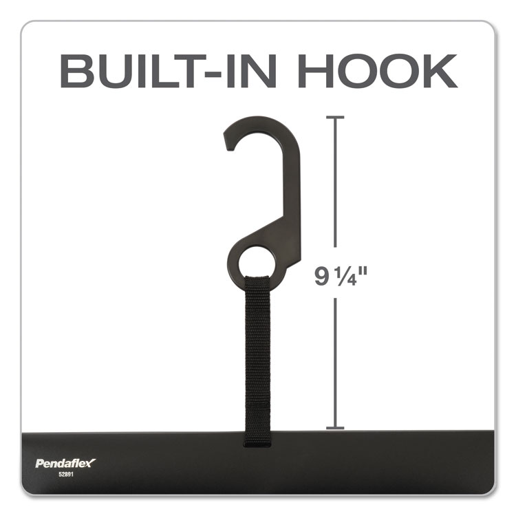 Desk Free Hanging Organizer With Case, 1" Expansion, 6 Sections, Buckle Closure, Letter Size, Black - Image 3