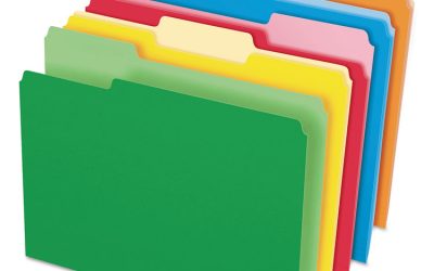 Double Stuff File Folders, 1/3-Cut Tabs: Assorted, Letter Size, Assorted Colors, 50/Pack