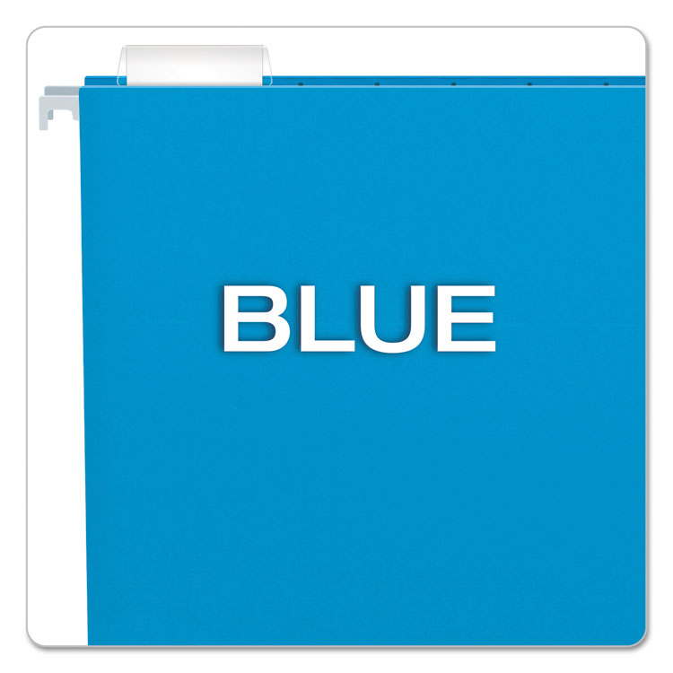 Colored Hanging Folders, Letter Size, 1/5-Cut Tabs, Blue, 25/Box - Image 5