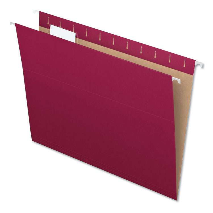 Colored Hanging Folders, Letter Size, 1/5-Cut Tabs, Burgundy, 25/Box - Image 8