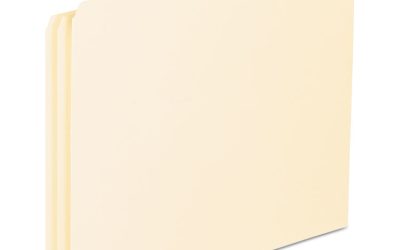 Blank Top Tab File Guides, 1/3-Cut Top Tab, Blank, 8.5 X 11, Manila, 100/box