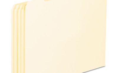 Blank Top Tab File Guides, 1/5-Cut Top Tab, Blank, 8.5 X 11, Manila, 100/box
