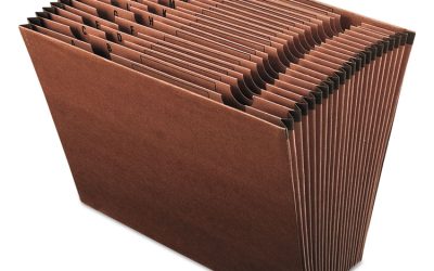 Earthwise by Pendaflex Recycled Indexed Expanding File, 21 Sections, 1/12-Cut Tabs, Letter Size, Red Fiber