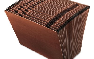 Earthwise by Pendaflex Recycled Indexed Expanding File, 31 Sections, 1/31-Cut Tabs, Letter Size, Red Fiber