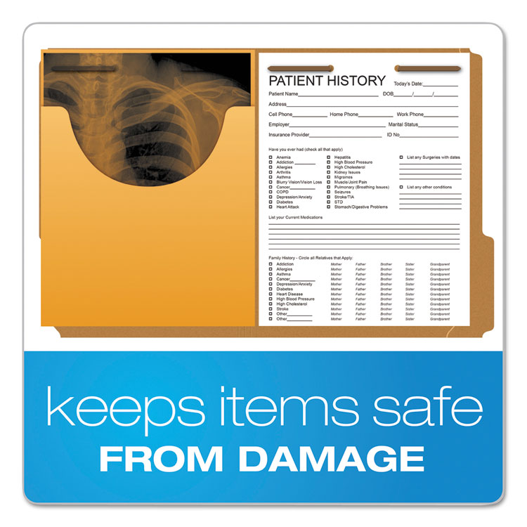 Expandable Kraft Retention Jackets, Straight Tab, Letter/legal Size, Brown, 100/box - Image 3