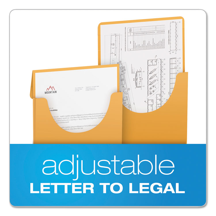 Expandable Kraft Retention Jackets, Straight Tab, Letter/legal Size, Brown, 100/box - Image 4