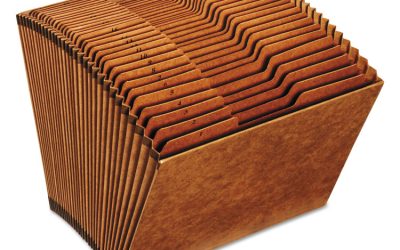 Heavy-Duty Open-Top Expanding Stadium File, 31 Sections, 1/3-Cut Tabs, Letter Size, Redrope