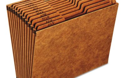 Heavy-Duty Open-Top Expanding Stadium File, 12 Sections, 1/3-Cut Tabs, Letter Size, Redrope