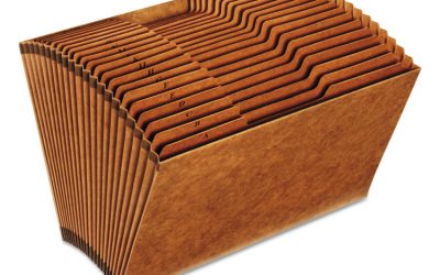 Heavy-Duty Open-Top Expanding Stadium File, 21 Sections, 1/3-Cut Tabs, Legal Size, Redrope