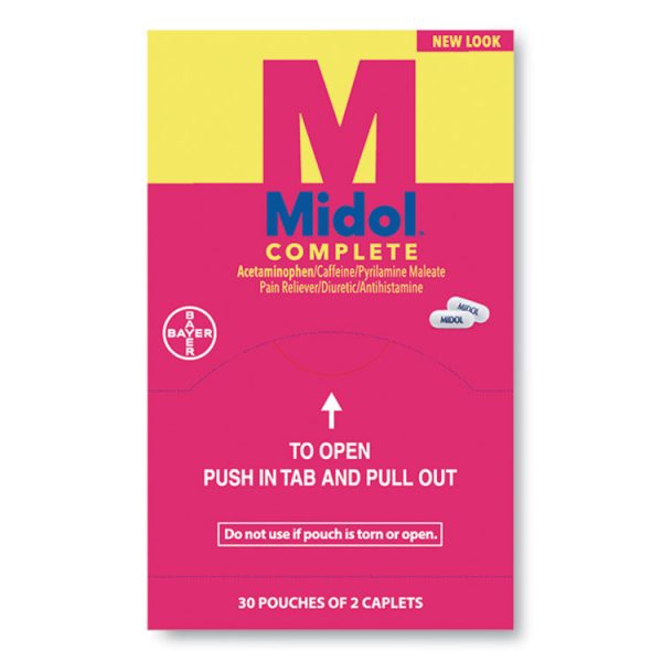 Complete Menstrual Caplets, Two-Pack, 30 Packs/box