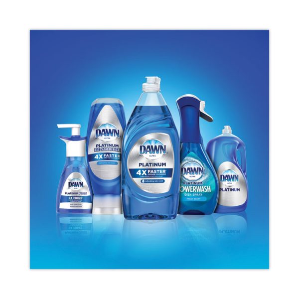 Platinum Liquid Dish Detergent, Refreshing Rain Scent, 32.7 oz Bottle, 8/Carton - Image 7