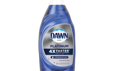 Platinum Liquid Dish Detergent, Refreshing Rain Scent, 32.7 oz Bottle, 8/Carton