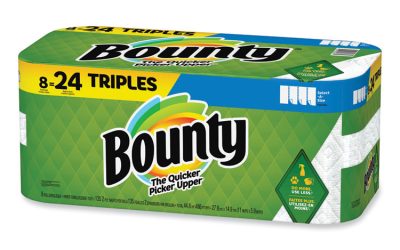 Select-a-Size Kitchen Roll Paper Towels, 2-Ply, White, 6 x 11, 135 Sheets/Roll, 8 Triple Rolls/Carton