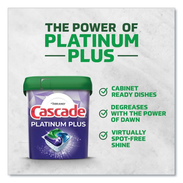 Platinum Plus ActionPacs Dishwasher Detergent Pods, Fresh Scent, 28.4 oz Tub, 52/Tub, 3 Tubs/Carton - Image 4