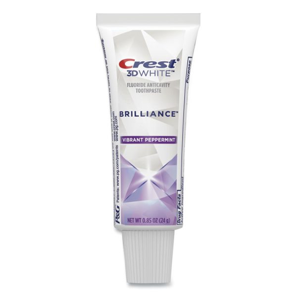 3D White Brilliance Advanced Whitening Technology + Advanced Stain Protection Toothpaste, 0.85 oz Tube, 72/Carton