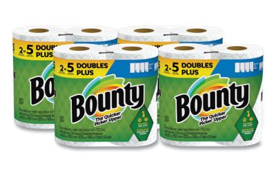 Select-a-Size Kitchen Roll Paper Towels, 2-Ply, White, 6 x 11, 113 Sheets/Roll, 2 Double Plus Rolls/Pack, 4 Packs/Carton