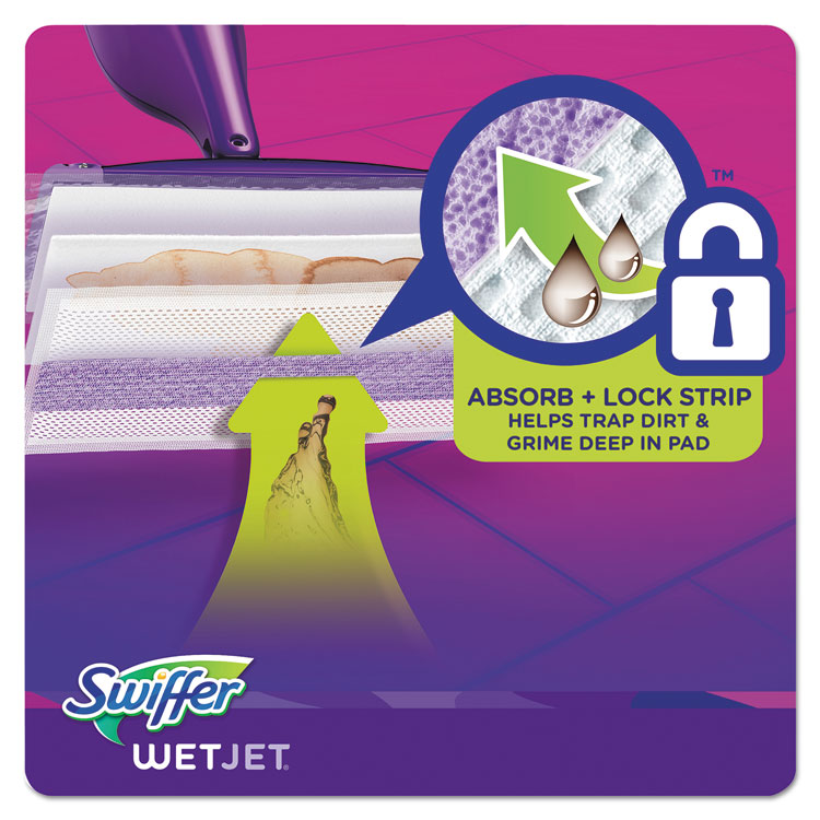 WetJet System Refill Cloths, 11.3" x 5.4", White, 24/Box, 4/Carton - Image 4
