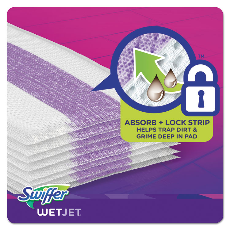 WetJet System Refill Cloths, 11.3" x 5.4", White, 24/Box, 4/Carton - Image 7