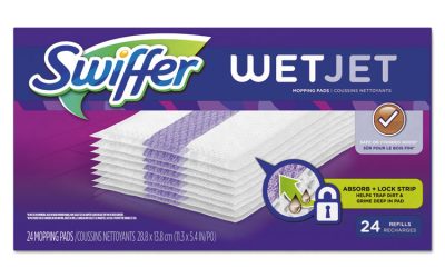 Wetjet System Refill Cloths, 11.3″ X 5.4″, White, 24/box