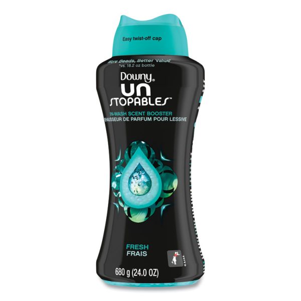Unstopables In-Wash Scent Booster Beads, Fresh Scent, 24 oz Pour Bottle, 4/Carton - Image 2