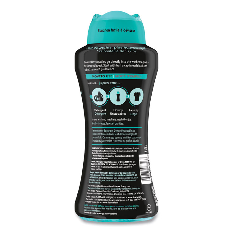 Unstopables In-Wash Scent Booster Beads, Fresh Scent, 24 oz Pour Bottle, 4/Carton - Image 3