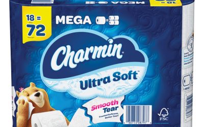 Ultra Soft Bathroom Tissue, Mega Roll, Septic Safe, 2-Ply, White, 224 Sheets/Roll, 18 Rolls/Carton