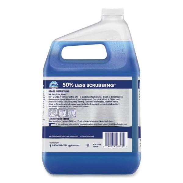 Heavy-Duty Manual Pot/Pan Dish Detergent, Original Scent, 1 gal Bottle, 4/Carton - Image 3