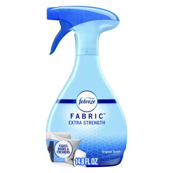 FABRIC Refresher/Odor Eliminator, Extra Strength, Original, 14.8 oz Spray Bottle, 8/Carton - Image 2