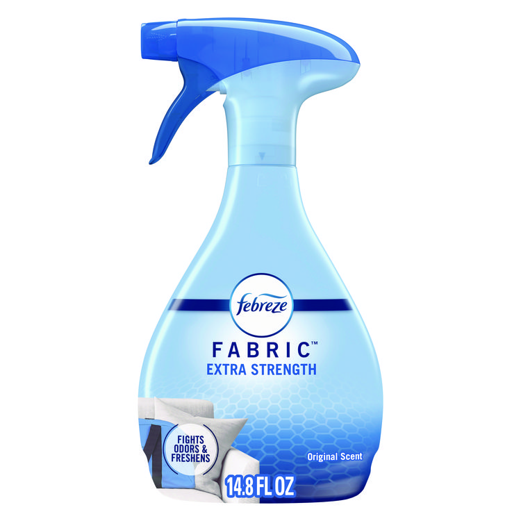 FABRIC Refresher/Odor Eliminator, Extra Strength, Original, 14.8 oz Spray Bottle, 8/Carton - Image 2