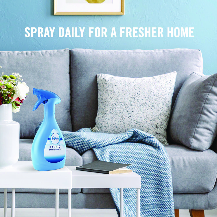 FABRIC Refresher/Odor Eliminator, Extra Strength, Original, 14.8 oz Spray Bottle, 8/Carton - Image 5