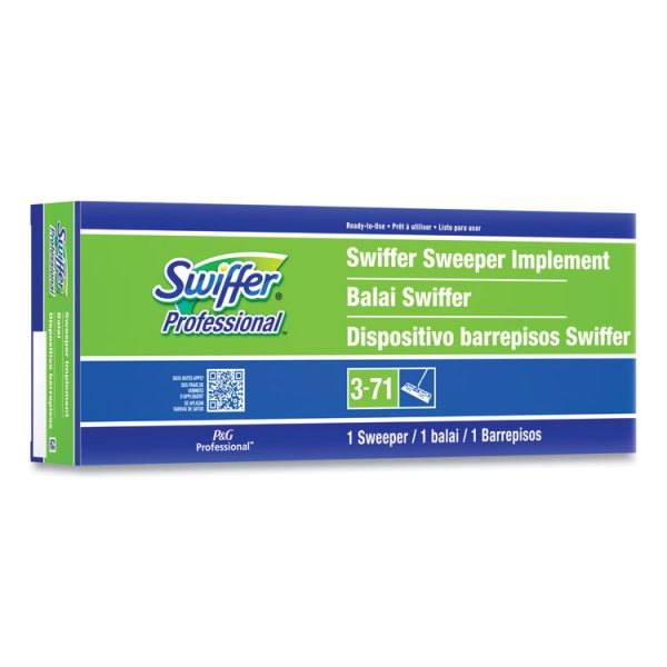 Sweeper Mop, 10 X 4.8 White Cloth Head, 46" Green/silver Aluminum/plastic Handle - Image 5
