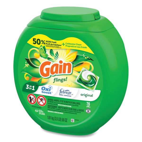 Flings Detergent Pods, Original, 76 Pods/Tub - Image 3