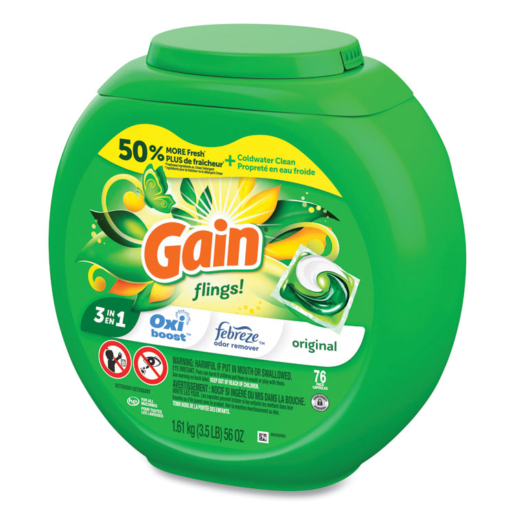 Flings Detergent Pods, Original, 76 Pods/Tub - Image 3