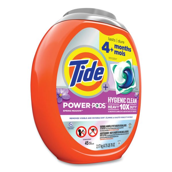 Hygienic Clean Heavy 10x Duty Power Pods, Fresh Meadow Scent, 76 oz Tub, 45 Pods, 4/Carton - Image 4