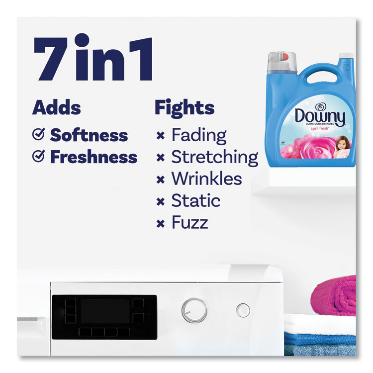 Liquid Fabric Softener, April Fresh, 140 oz Bottle, 4/Carton - Image 2