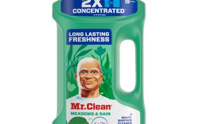 Multipurpose Cleaning Solution with Febreze, Meadows and Rain, 64 oz Bottle, 4/Carton