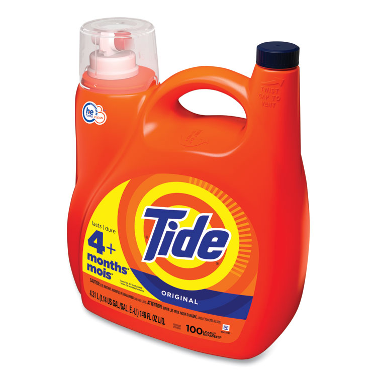 Liquid Laundry Detergent, Original Scent, 132 oz Pour Bottle, 4/Carton - Image 2