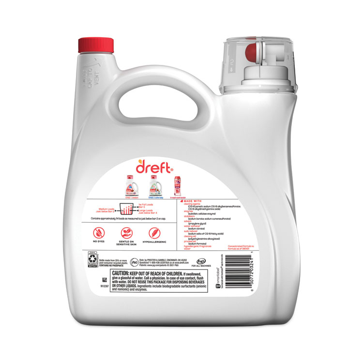 Ultra Laundry Detergent, Baby Powder Scent, 150 oz Bottle, 4/Carton - Image 2