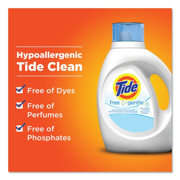 Free and Gentle Liquid Laundry Detergent, 64 Loads, 84 oz Bottle, 4/Carton - Image 4