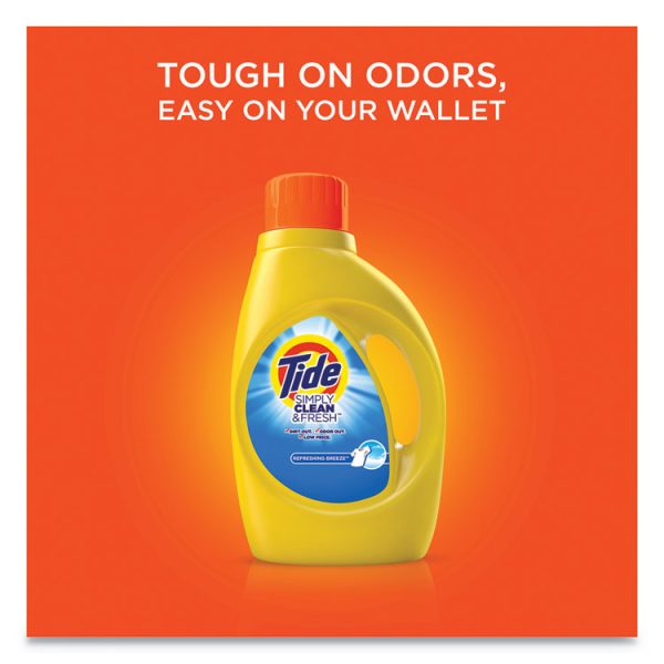 Simply Clean and Fresh Laundry Detergent, Refreshing Breeze, 64 Loads, 84 oz Bottle, 4/Carton - Image 5