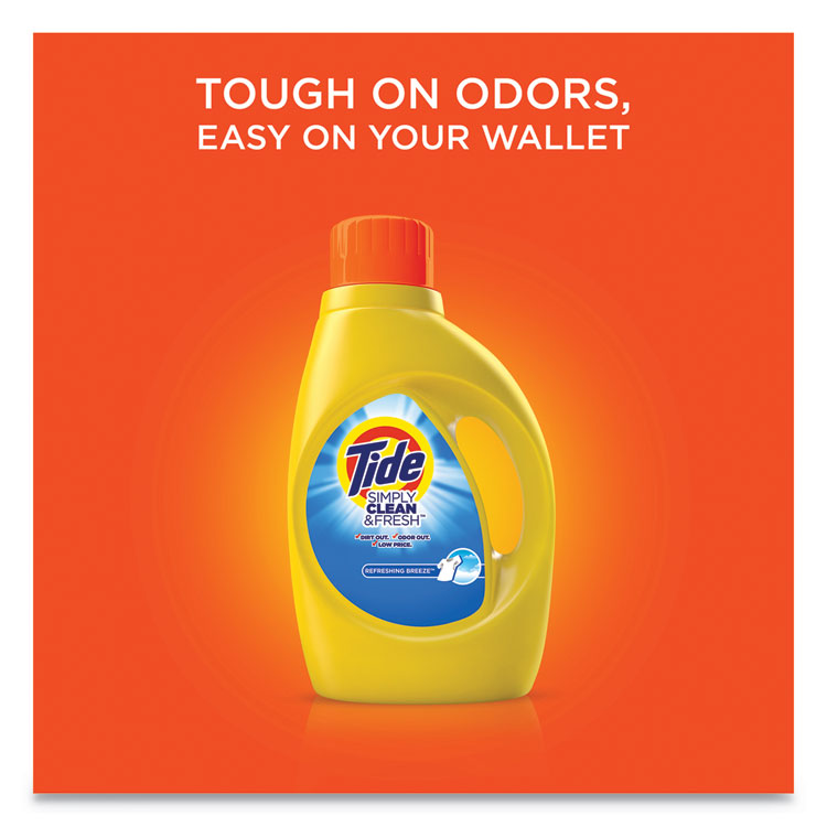 Simply Clean and Fresh Laundry Detergent, Refreshing Breeze, 64 Loads, 84 oz Bottle, 4/Carton - Image 5