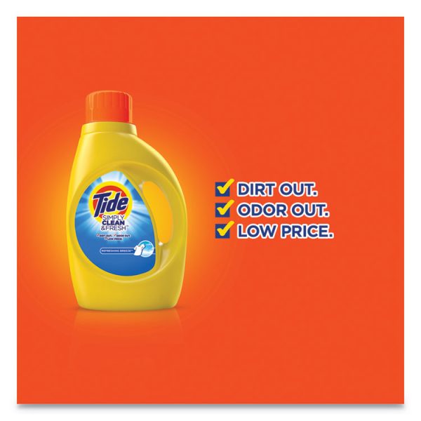 Simply Clean and Fresh Laundry Detergent, Refreshing Breeze, 64 Loads, 84 oz Bottle, 4/Carton - Image 6
