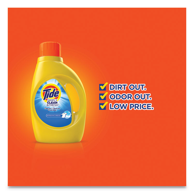 Simply Clean and Fresh Laundry Detergent, Refreshing Breeze, 64 Loads, 84 oz Bottle, 4/Carton - Image 6