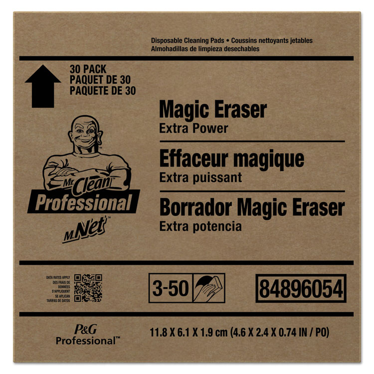 Magic Eraser Extra Durable, 4.6 X 2.4, 0.7" Thick, White, 30/carton - Image 3